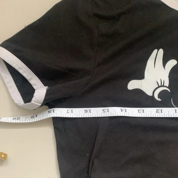 Disney Mickey Mouse Girls Size Large Black Short Sleeve Shirt - Picture 5 of 6